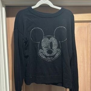 Girls Disney Black Mickey Mouse Sweater